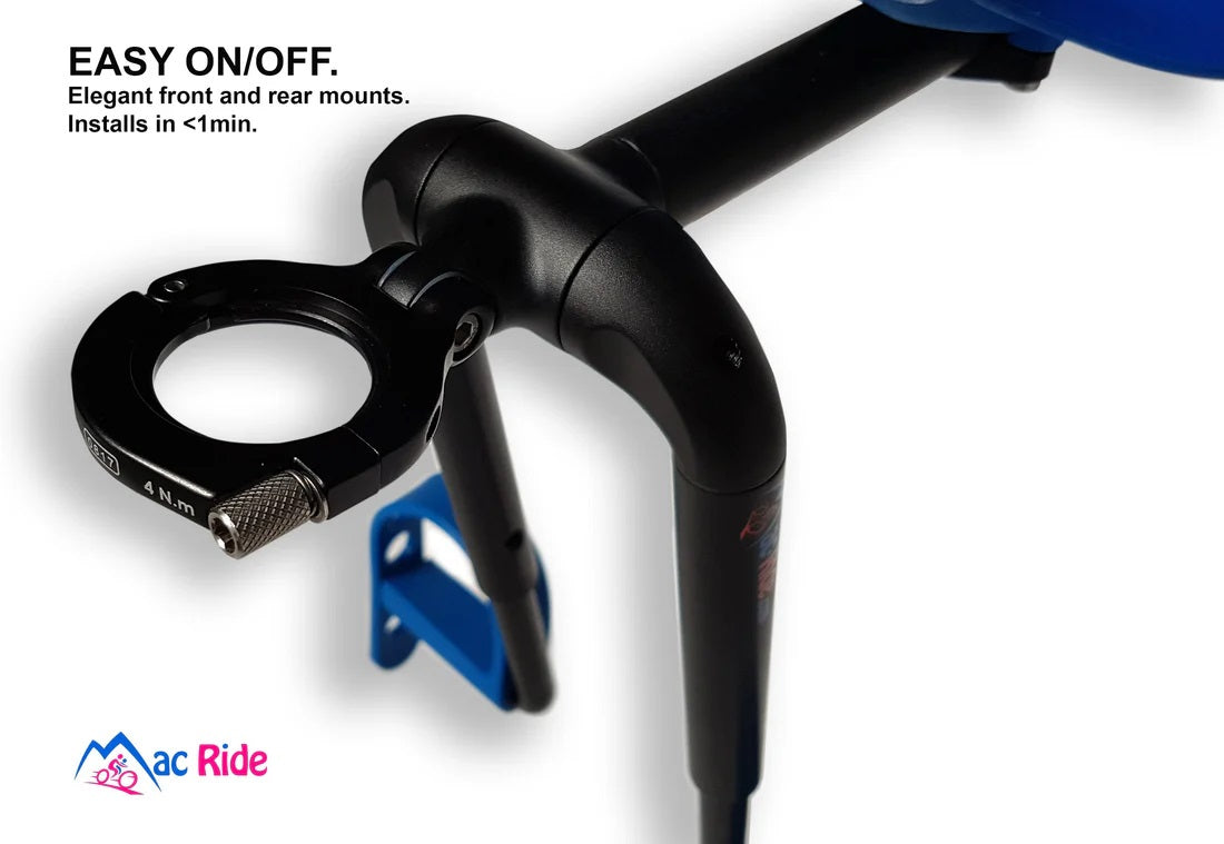 MAC RIDE Asiento portabebés para Pivot 1"1/8 Completo Azul