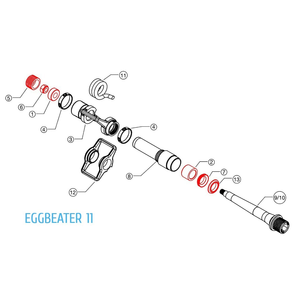 Kit de reacondicionamiento para pedales CRANKBROTHERS EGGBEATER / CANDY 11 #16229