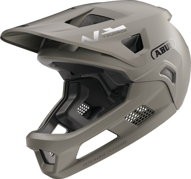 Casco MTB ABUS YOUDROP FF Junior Dust Gris