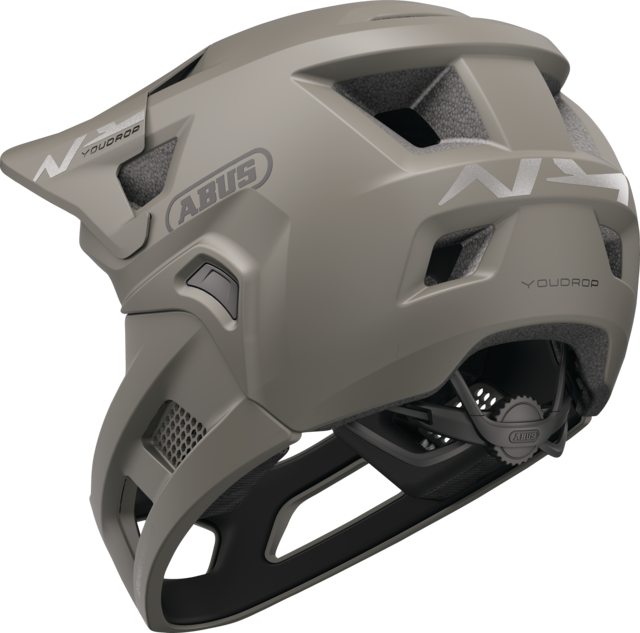 Casco MTB ABUS YOUDROP FF Junior Dust Gris