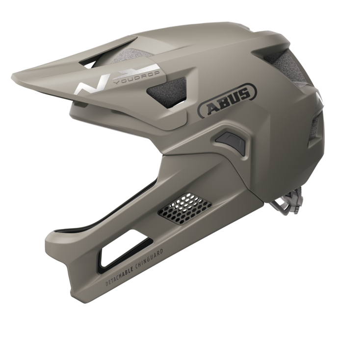 Casco MTB ABUS YOUDROP FF Junior Dust Gris