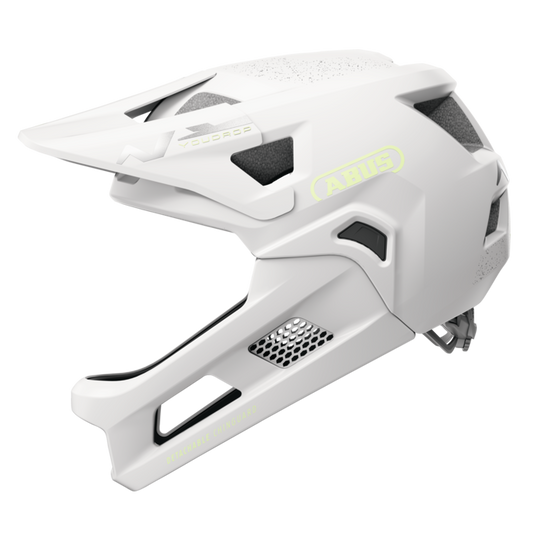 Casco MTB ABUS YOUDROP FF Junior Limón Blanco