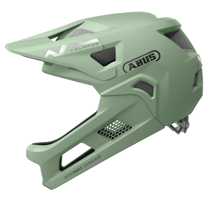 Casco MTB ABUS YOUDROP FF Junior Mist Verde