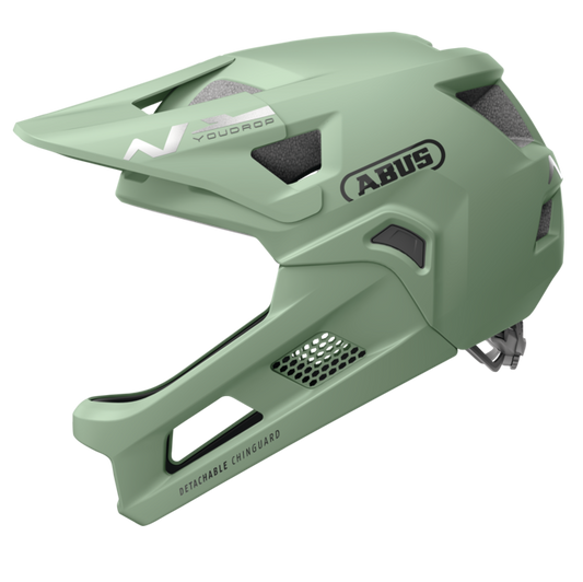 Casco MTB ABUS YOUDROP FF Junior Mist Verde