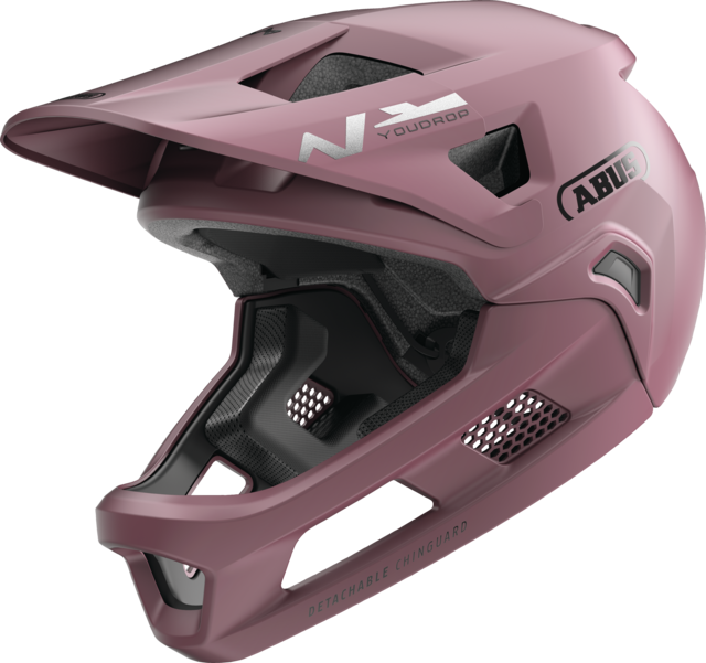 Casco MTB ABUS YOUDROP FF Junior Blush Rojo