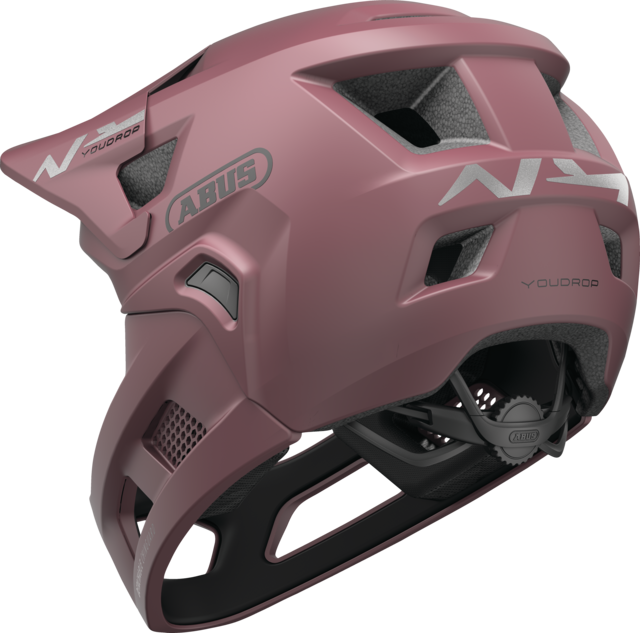 Casco MTB ABUS YOUDROP FF Junior Blush Rojo