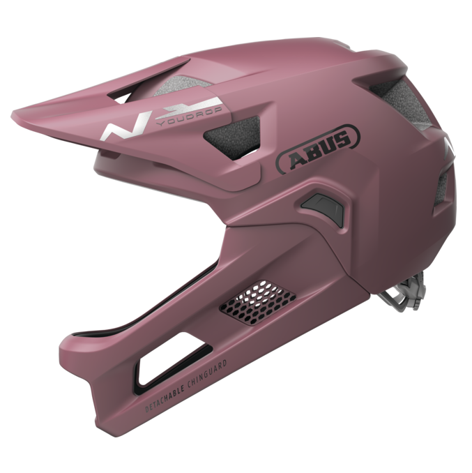 Casco MTB ABUS YOUDROP FF Junior Blush Rojo