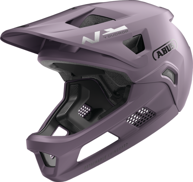 Casco de MTB ABUS YOUDROP FF Junior Salt Violet