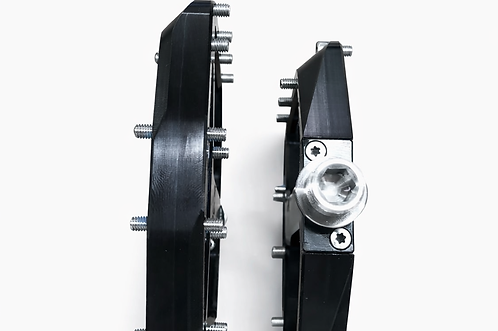 Pedales planos HXR COMPONENTS con eje de acero negros