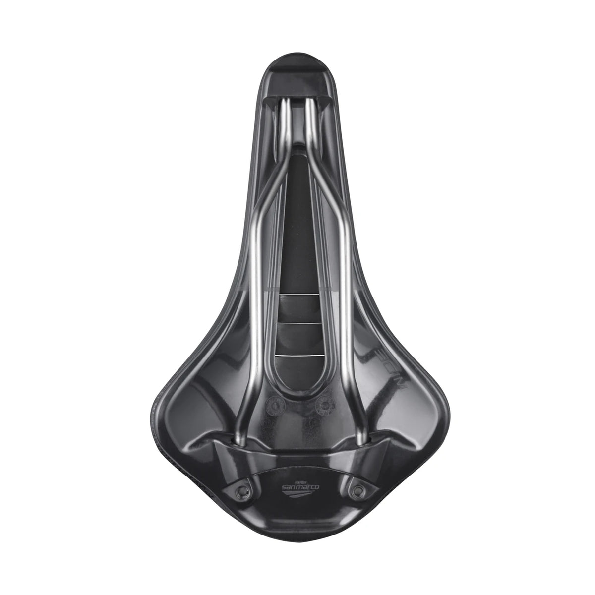Sillín SAN MARCO SHORTFIT 2.0 SHIELD SUPERCOMFORT OPEN-FIT RACING L3, 155 mm de ancho, raíles de acero Xsilite, negro