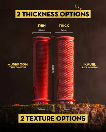 Puños PEATY'S MONARCH PRO KNURL Supersoft Rojo Ladrillo