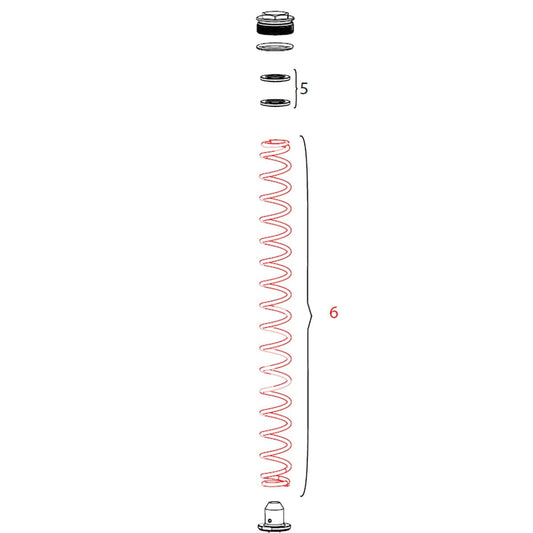 Ressort de Fourche ROCKSHOX DOMAIN Simple Té Extra Dur