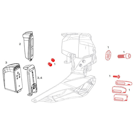 Kit de pièces de Rechange pour Dérailleur Avant SRAM RED ETAP AXS #11.7618.007.000