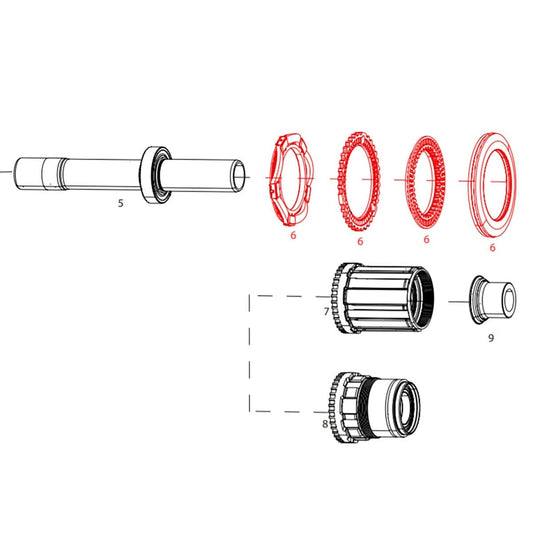 Mécanisme d'Embrayage et Joint ZIPP COGNITION V2 NSW Disc/Rim Brake  #11.2018.065.006