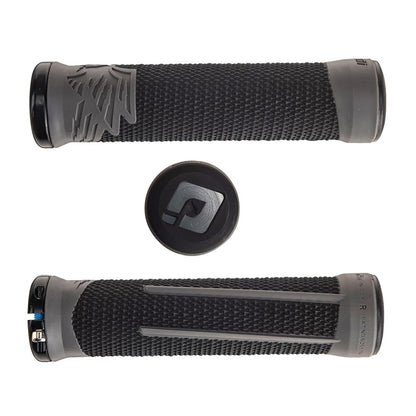Grips ODI AARON GWIN 2 Lock-On 135 mm Negro/Gris