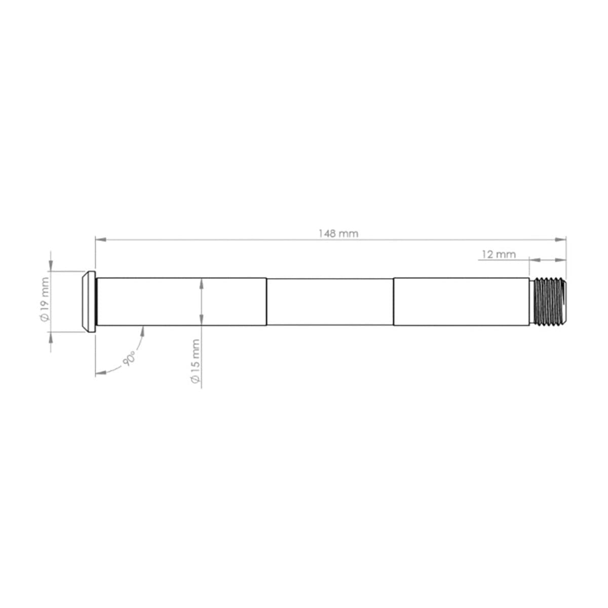 Axe de Roue Avant BURGTEC pour Fourches Rockshox 15x100 mm Noir