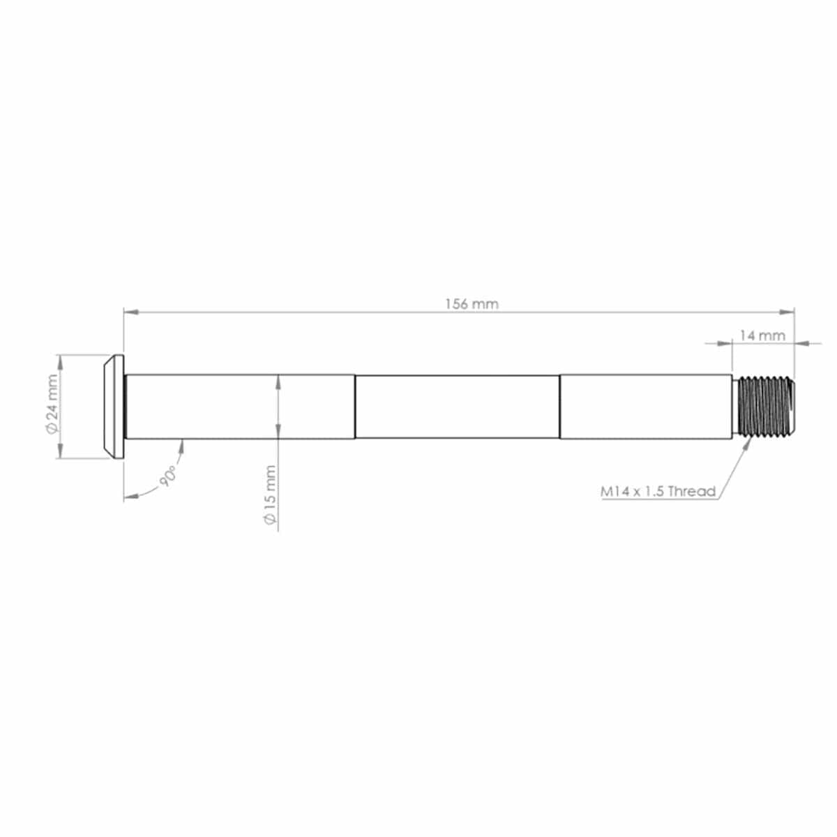 Axe de Roue Avant BURGTEC pour Fourche FOX 15x110 mm Boost Avant 2021 Rouge