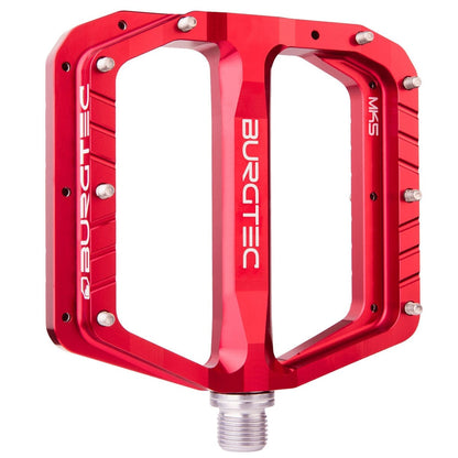 Pedales BURGTEC PENTHOUSE FLAT MK5 Eje Acero Rojo