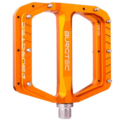 Pedales BURGTEC PENTHOUSE FLAT MK5 Eje Acero Naranja