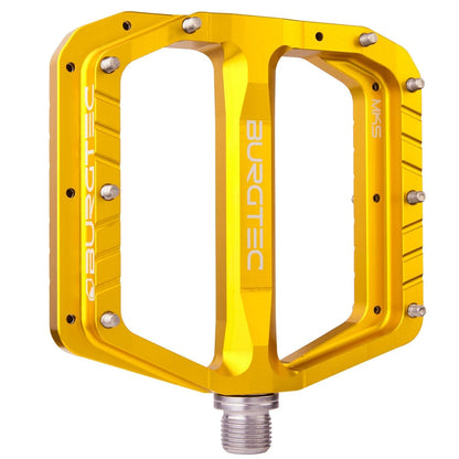 Pedales BURGTEC PENTHOUSE FLAT MK5 Eje Acero Oro