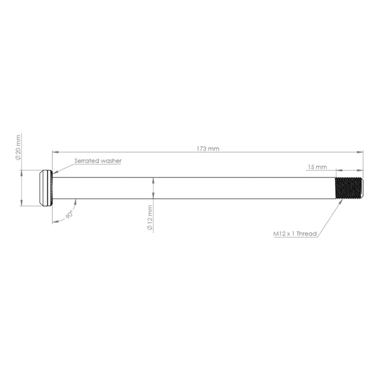 Axe de Roue Arrière BURGTEC 173,7 mm pour Cadres Santa Cruz Argent