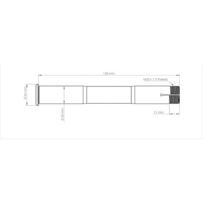 Eje de Rueda Delantera BURGTEC ROCKSHOX BOXXER 20x110 mm