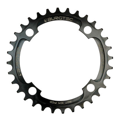 Plato Mono BURGTEC THICK THIN 9/10/11/12V Narrow Wide 4 Agujeros 104 mm Negro