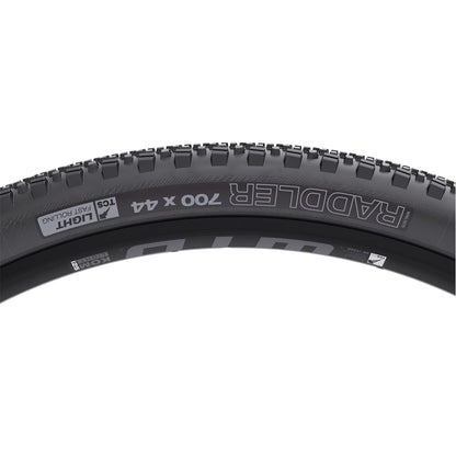 Neumático WTB RADDLER TCS LIGHT FAST ROLLING DUAL DNA SG2 700x44c Tubeless Ready Reforzado Negro