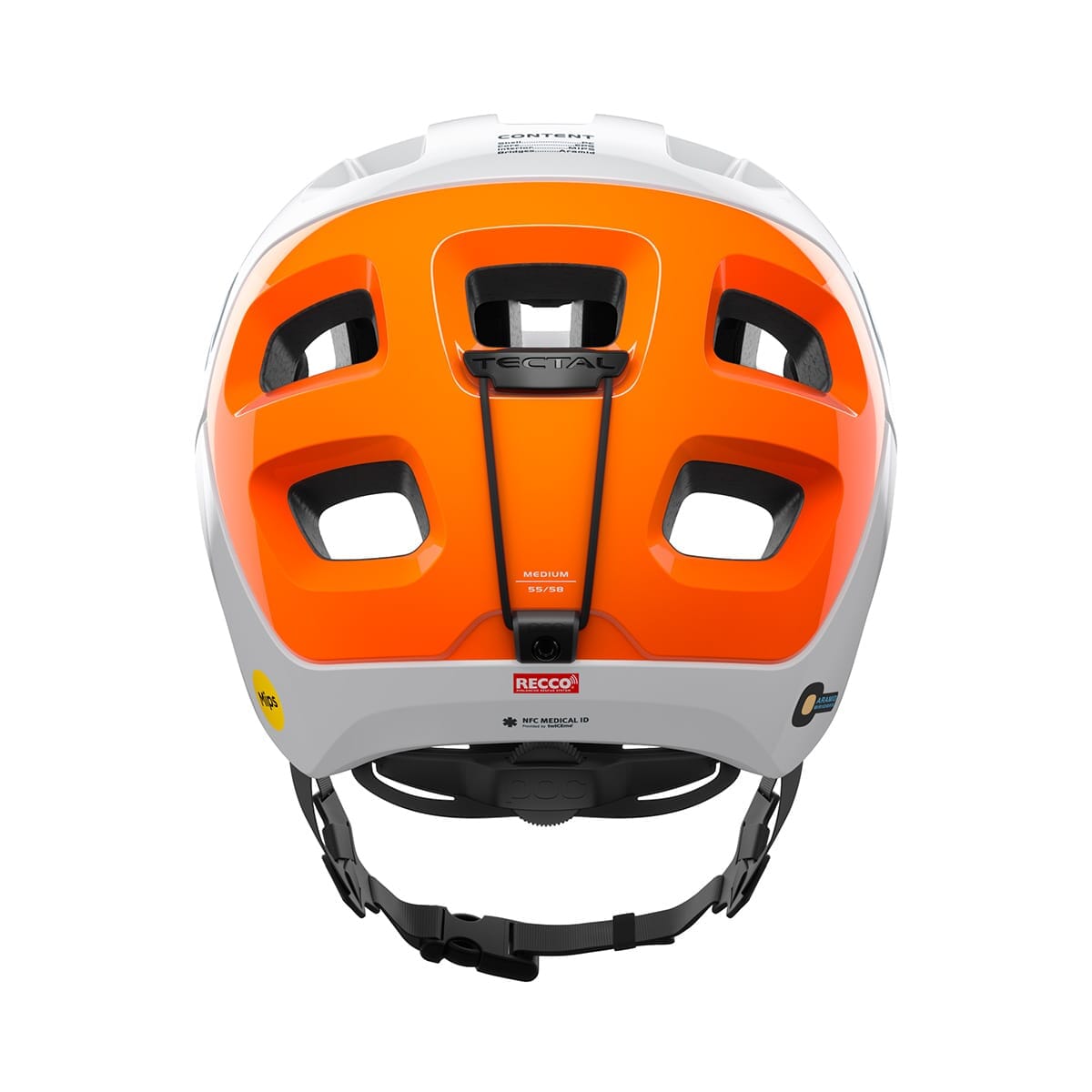 Casque VTT POC TECTAL RACE MIPS NFC AVIP Blanc/Orange