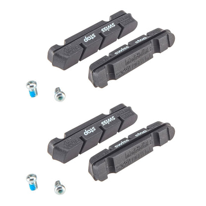 Kit 4 Pastillas SWISS STOP FLASH Negro Aluminio