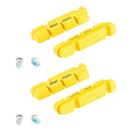 Kit 4 Pastillas SWISS STOP FLASH Amarillo Carbono
