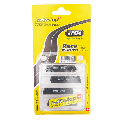 Kit 4 Pastillas SWISS STOP CAMPAGNOLO RACE PRO Negro Aluminio