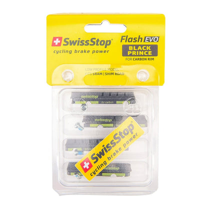 Kit 4 Pastillas SWISS STOP FLASH EVO Negro Carbono