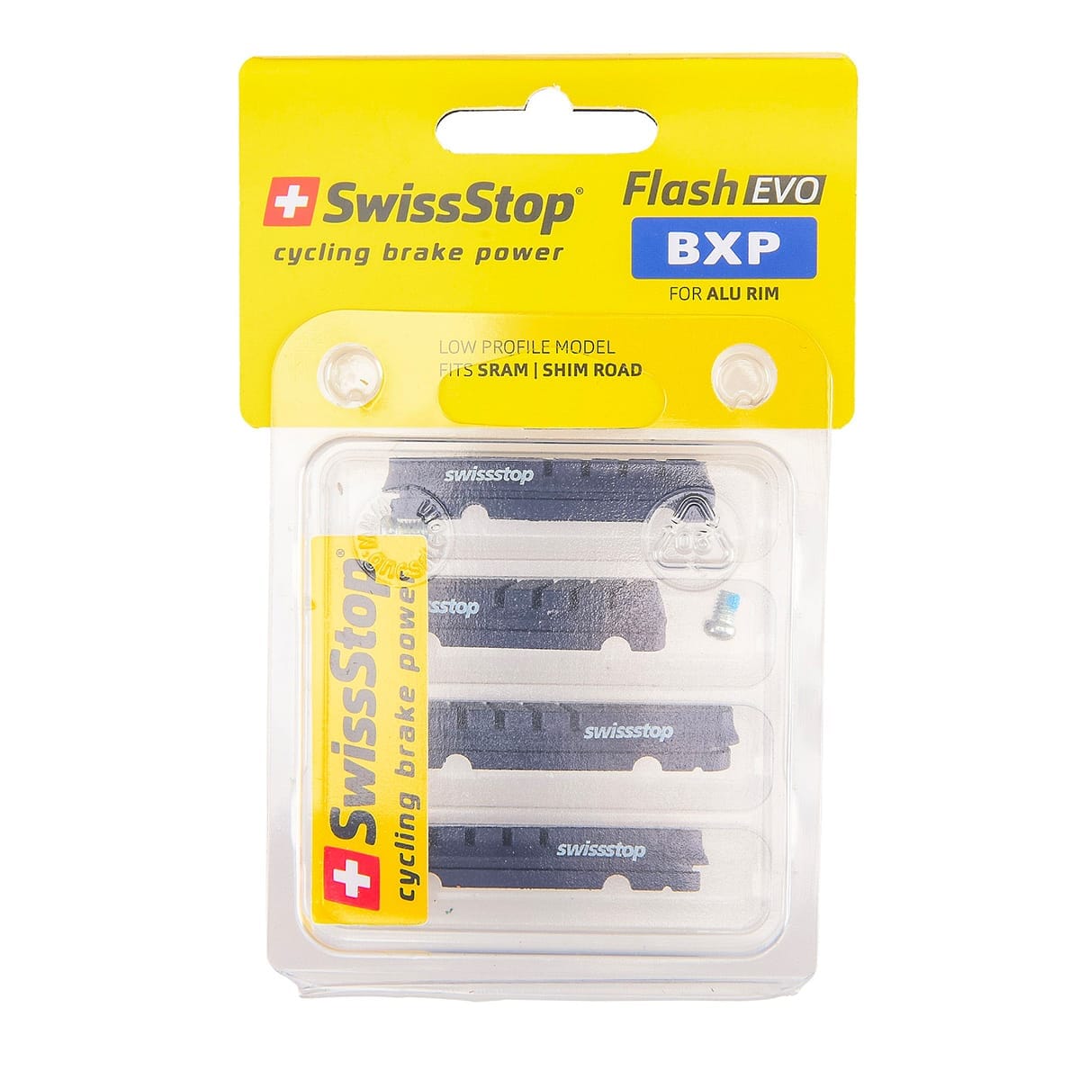 Kit 4 Patins SWISS STOP FLASH EVO Bleu Aluminium