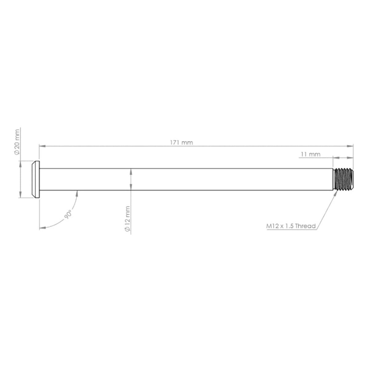 Axe de Roue Arrière BURGTEC 171 mm pour Cadre Yeti Orange