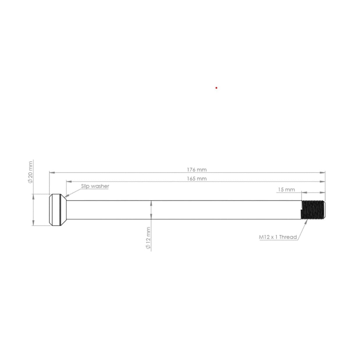 Axe de Roue Arrière BURGTEC 175,5 mm pour Cadres Specialized Rouge