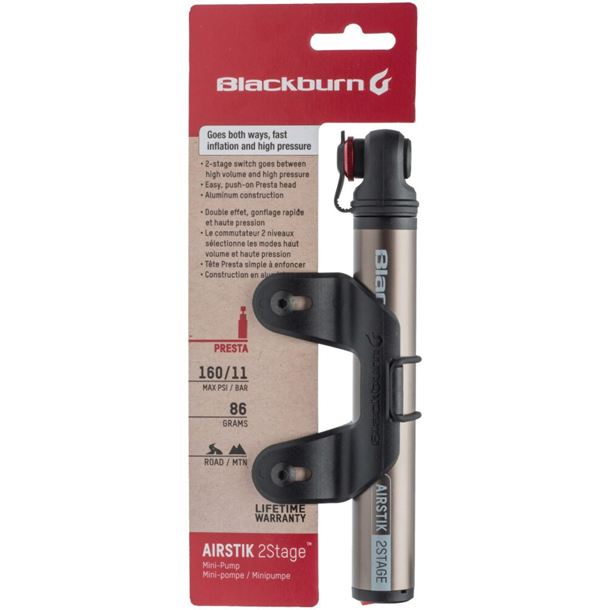 BLACKBURN AIRSTIK 2STAGE Bomba manual Gris