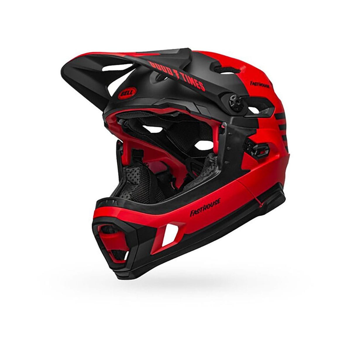 Casque VTT BELL SUPER DH MIPS FASTHOUSE Noir/Rouge