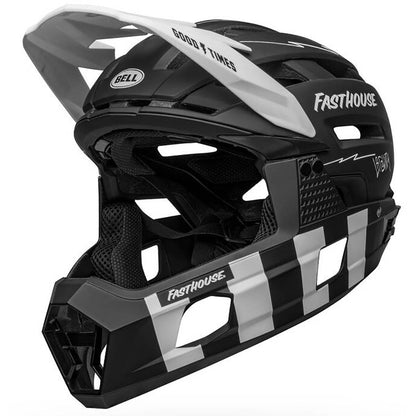 Casco MTB BELL SUPER AIR R MIPS FAST HOUSE Negro/Blanco