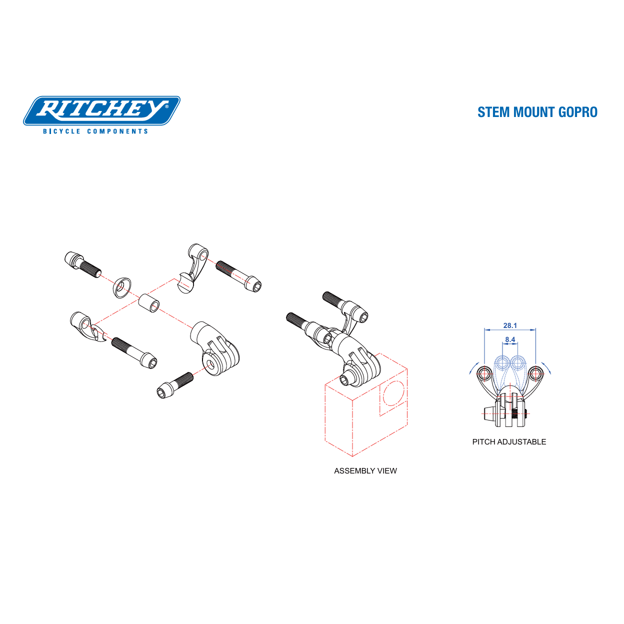 Kit de montaje RITCHEY para cámara GoPro