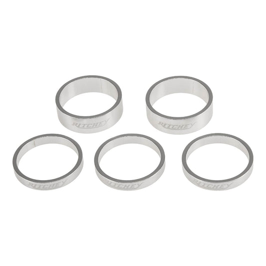 Lot d'Entretoises de Direction RITCHEY CLASSIC 1''1/8 Aluminium Argent