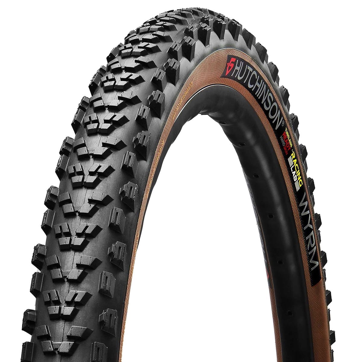 Neumático HUTCHINSON WYRM 29x2.40 Racing Lab Hardskin Race Ripost XC Tubeless Ready Blando Negro/Marrón