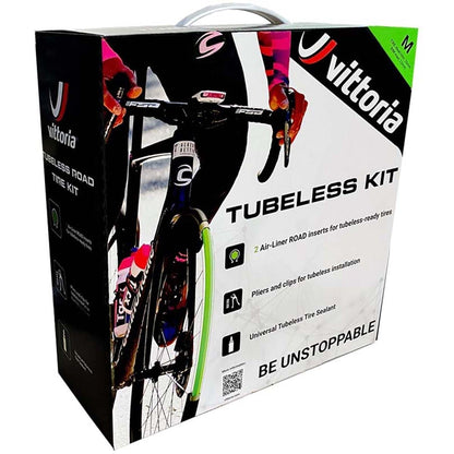 Kit de 2 Espumas Antipinchazos VITTORIA AIR-LINER ROAD 700x28c + Líquido Preventivo 80 ml + Herramienta