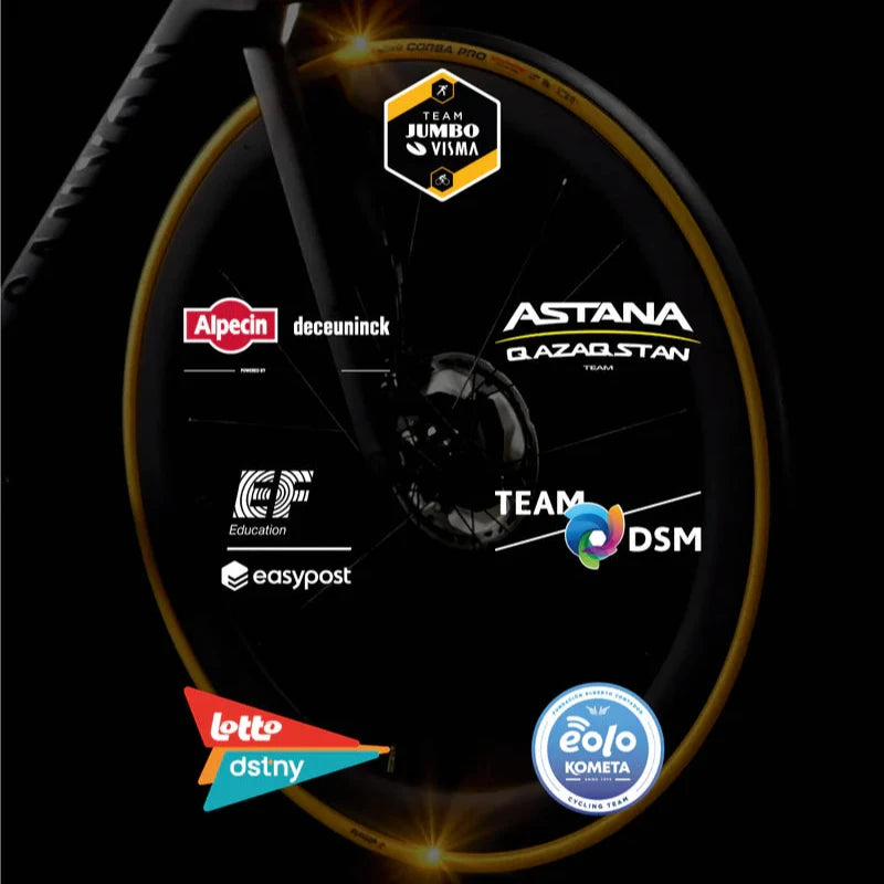 Par de neumáticos VITTORIA CORSA PRO 700x28c Tubeless Ready - Edición Limitada Oro