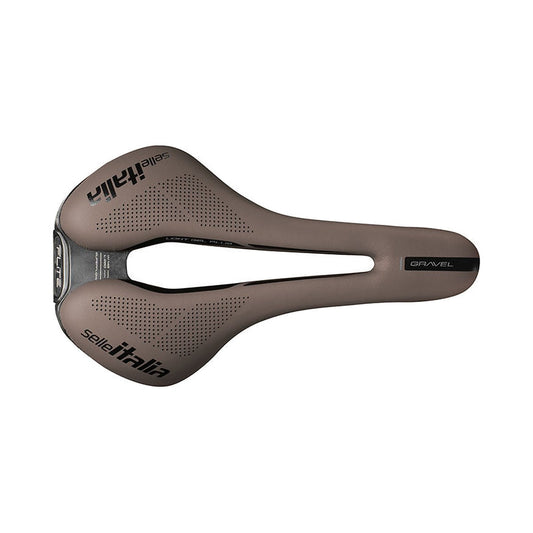 Sillín SELLE ITALIA FLITE BOOST GRAVEL SUPERFLOW S Rails TI316 Marrón