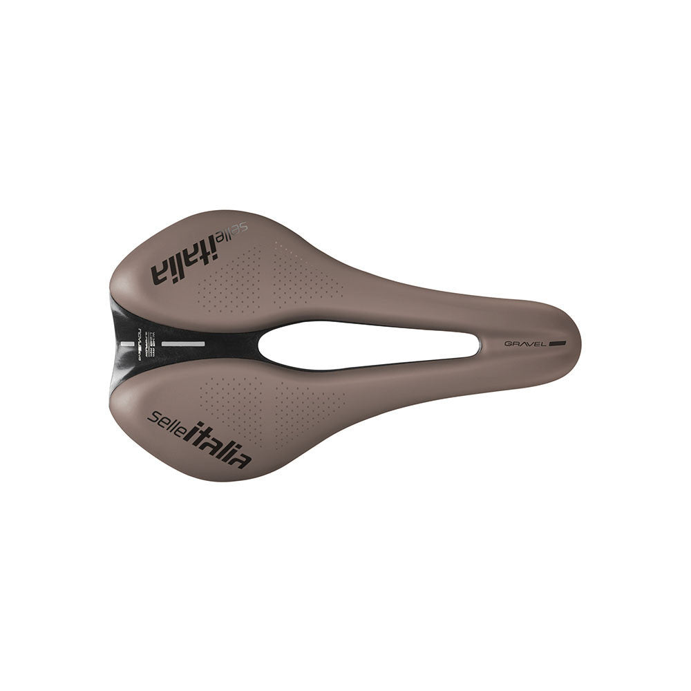 Sillín SELLE ITALIA NOVUS BOOST EVO GRAVEL SUPERFLOW TM L Rails Manganeso Marrón