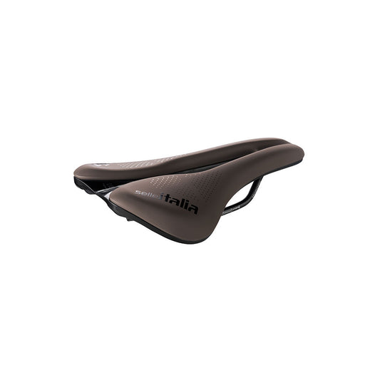 Sillín SELLE ITALIA NOVUS BOOST EVO GRAVEL SUPERFLOW TM L Rails Manganeso Marrón