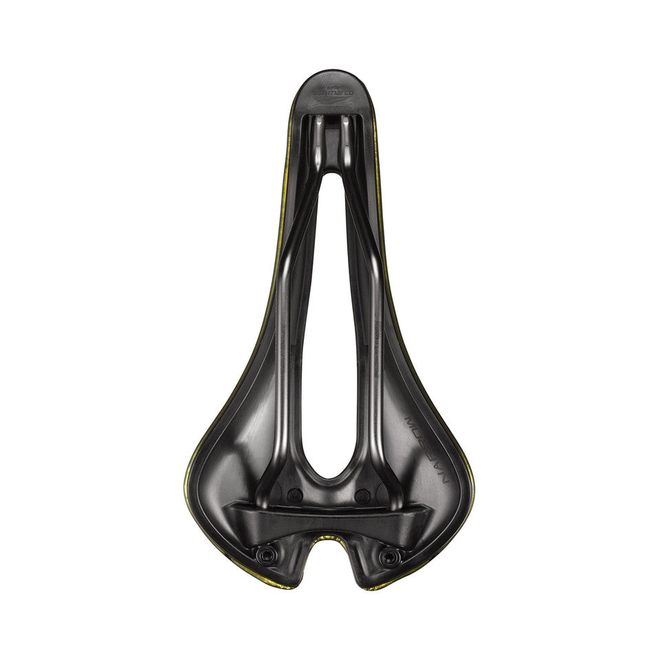 Sillín SAN MARCO ASPIDE SHORT OPEN-FIT RACING S3 Anchura 139mm Raíles de acero Xsilite Gold