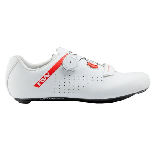 Zapatillas de carretera NORTHWAVE CORE PLUS 2 Blanco/Rojo Fluo