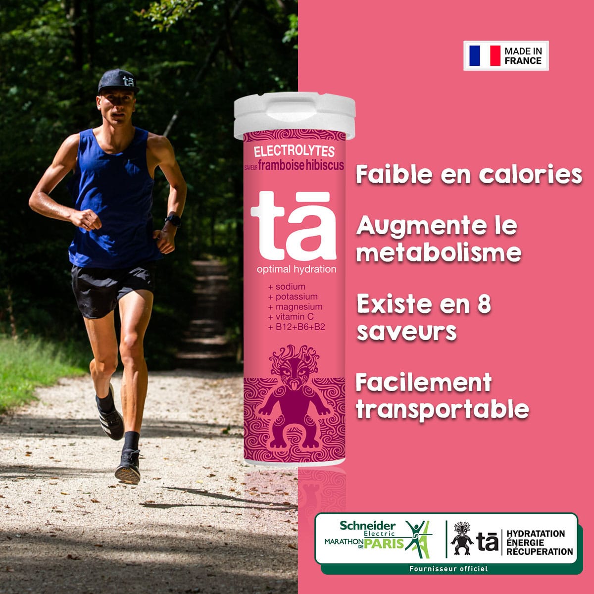 TA ENERGY Bebida Energética (Tubo de 12 comprimidos) Frambuesa Hibisco